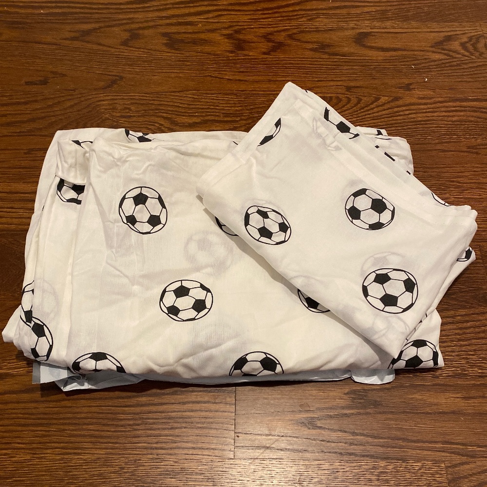 Brand New (No Tags) IKEA Sportslig Soccer-Themed Duvet Set (Size: Twin)